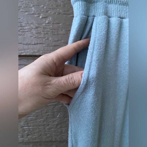 Anthropologie DRAWSTRING WAIST Wide-Leg sweatpants IN MINT GREEN, size M - Picture 2 of 9